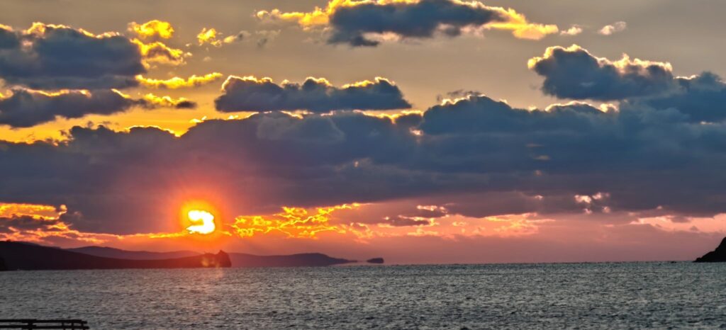 sunset on lesbos